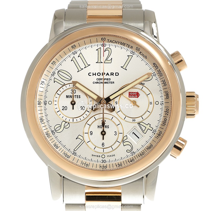 Exquisite Chopard Mille Miglia GT XL Replica with Automatic Movement White Dial on 18kt Steel