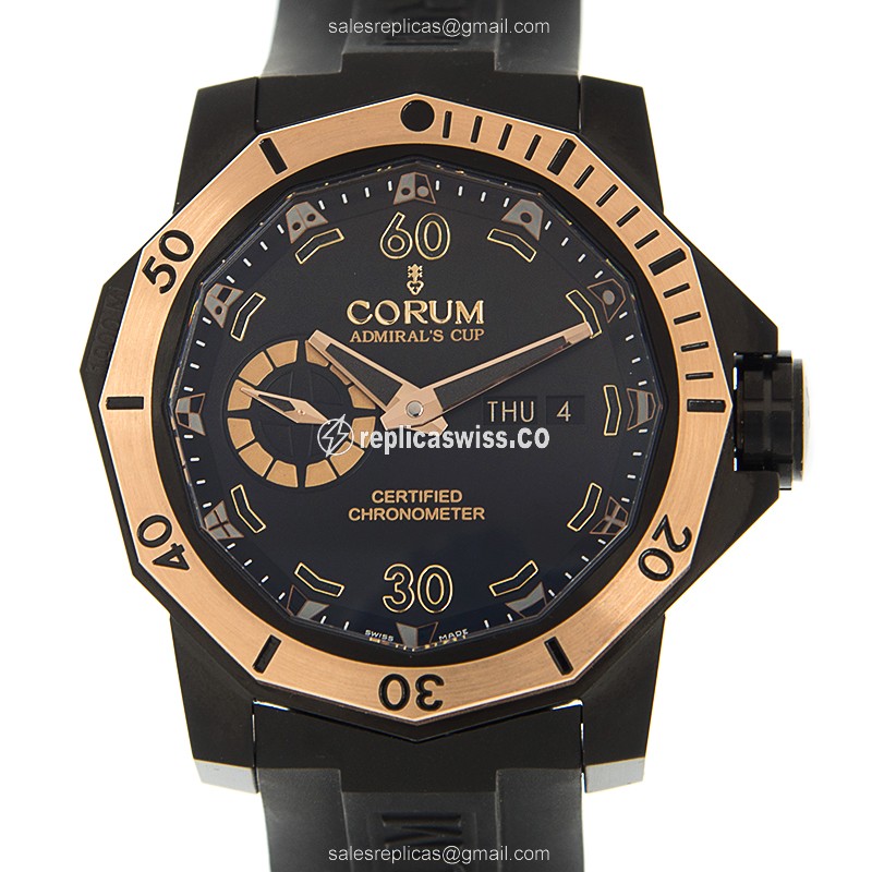 Exquisite Corum Admiral Cup Replica Watch | Automatic Movement, Black钛Metal & Sapphire Crystal