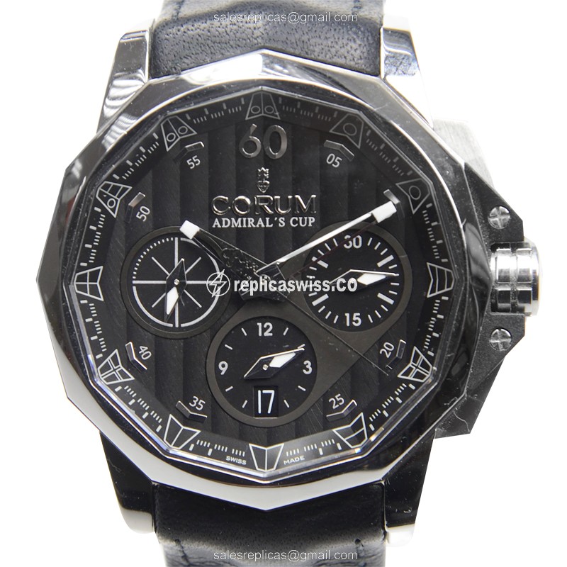 Exquisite Corum Admiral's Cup Replica in Black Dial Steel Case, Automatic Movement Watch