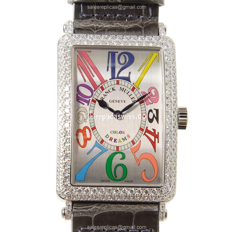 Exquisite Franck Muller 1000 SC COL DRM D Replica Watch | Automatic Movement, 18kt White Gold Case