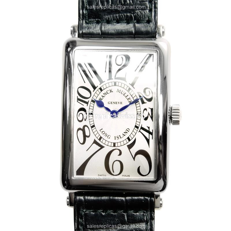 Exquisite Franck Muller 1002 QZ Long Island Replica | Swiss Quartz | Sleek Silver Dial Watch
