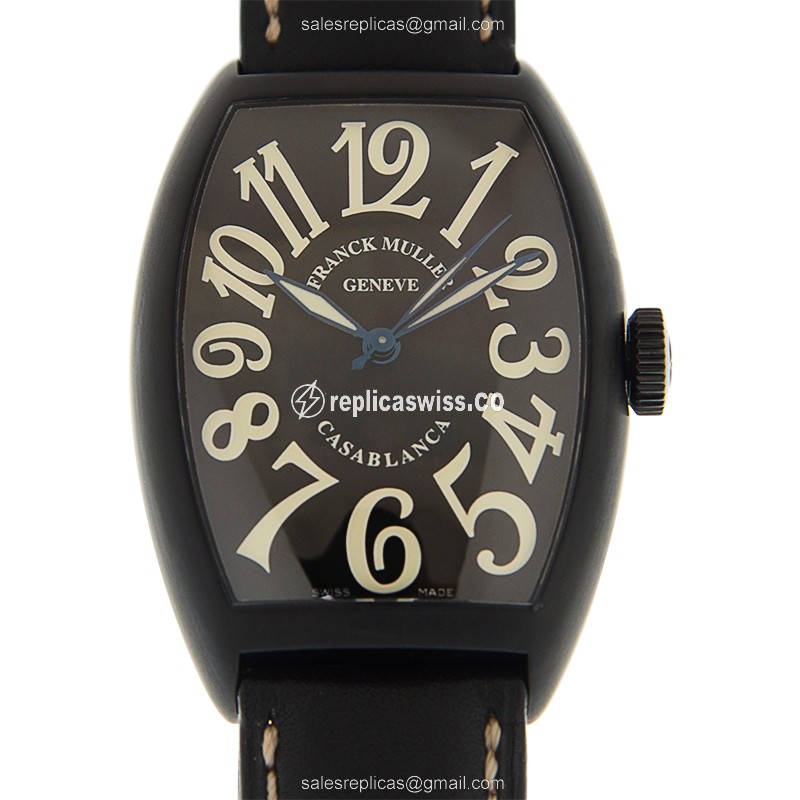 Exquisite Franck Muller 5850 SC Curvex Replica Watch in Black, Automatic Movement & Steel Case