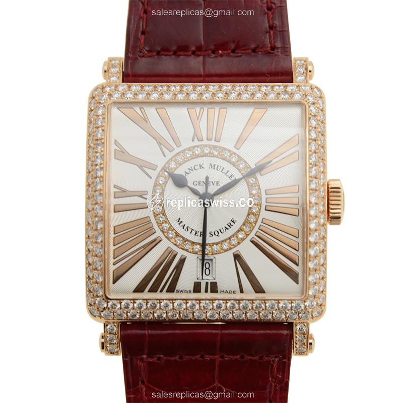 Exquisite Franck Muller 6000 H SC DT Replica with Automatic Movement, 18kt Rose Gold Case & Diamond