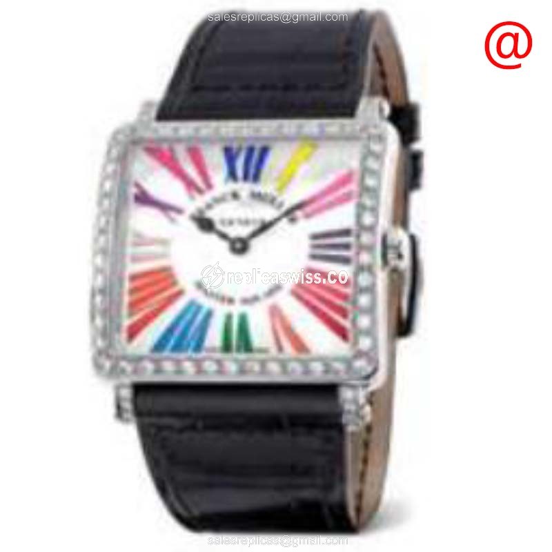 Exquisite Franck Muller 6002 M Master Square Replica, White Dial, Stainless Steel Case & Blue