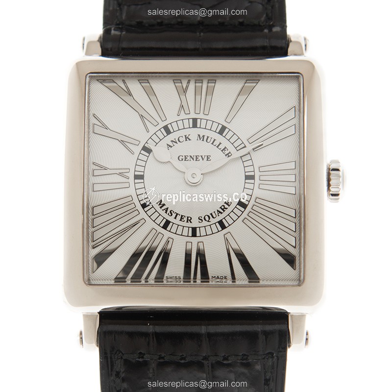 Exquisite Franck Muller 6002 M QZ REL R Replica Watch with Silver Dial & 18kt Gold Case, Automatic