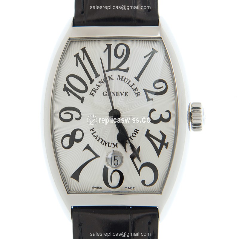 Exquisite Franck Muller 7851 SC DT Curvex Replica in White Dial & Stainless Steel Case Watch