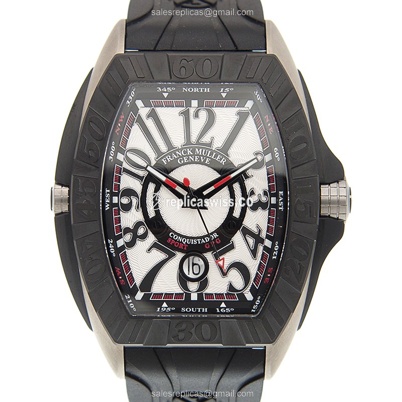 Exquisite Franck Muller 8900 SC DT GPG Conquistador Replica in Stainless Steel & Silver Dial
