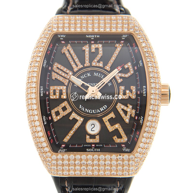 Exquisite Franck Muller V 41 SC DT NBR CD Vanguard Replica, Automatic Movement, 18kt Rose Gold Case