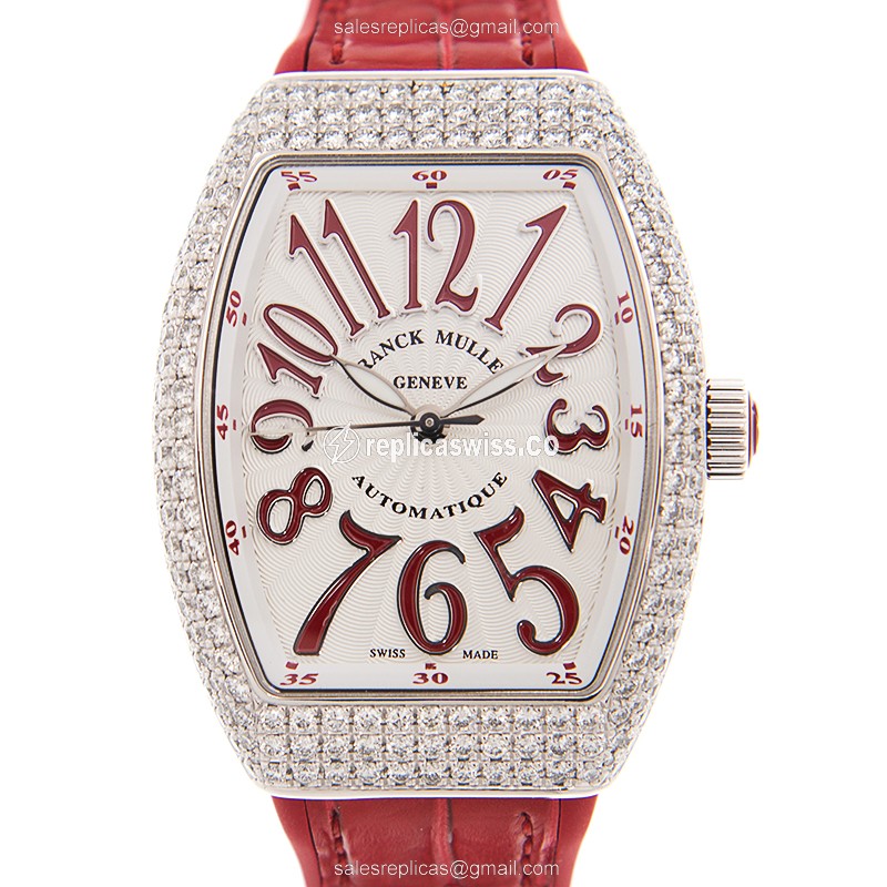 Exquisite Franck Muller V32 SC Vanguard Automatic Replica, White Dial & Stainless Steel Case with