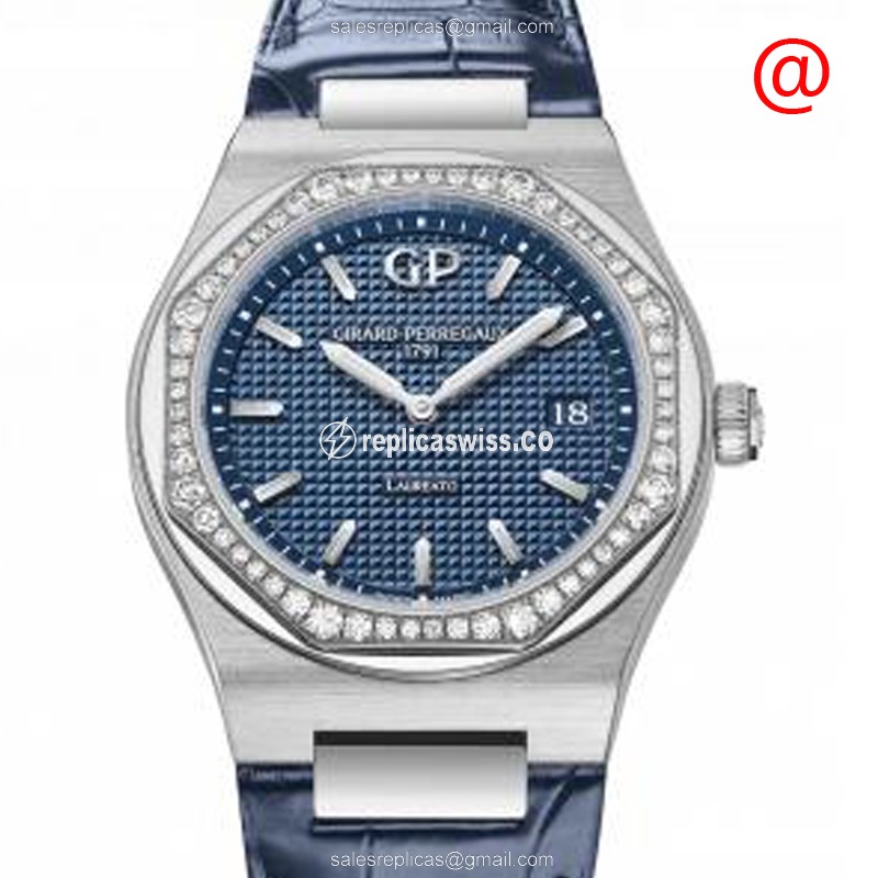 Exquisite Girard Perregaux LAUREATO Replica in Blue Dial, Automatic Movement, Stainless Steel Case