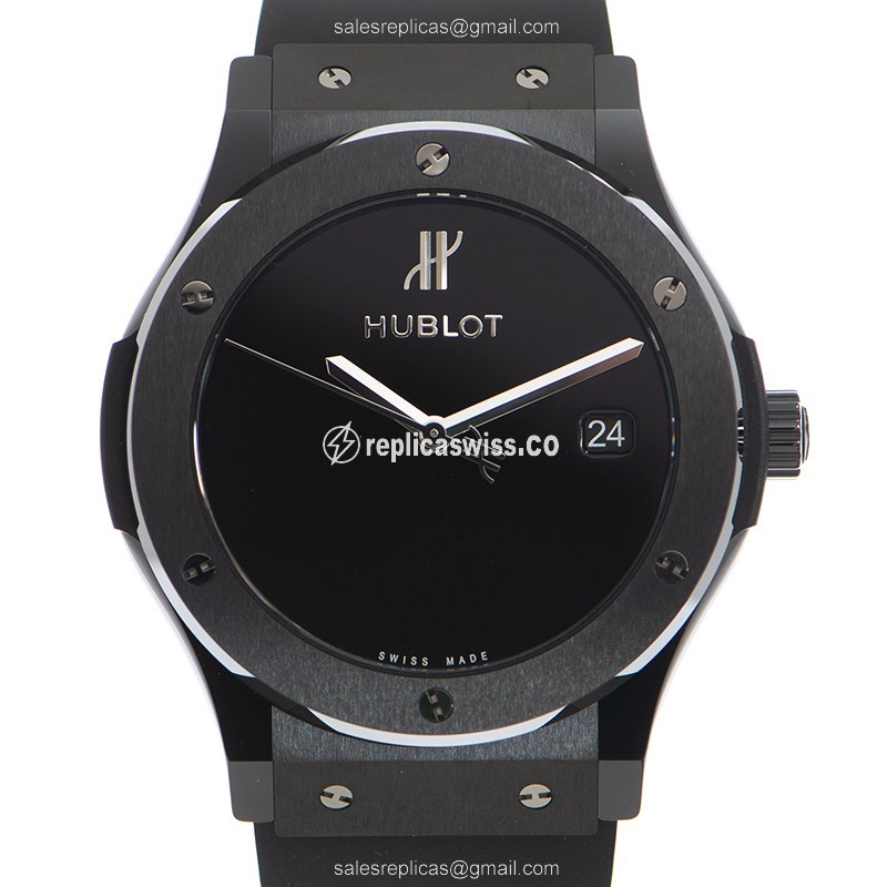 Exquisite Hublot Classic Fusion Replica with Black Ceramic Dial & Automatic Movement Watch
