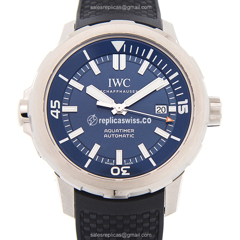 Exquisite IWC IW329005 Aquatimer Replica | Automatic Movement | Blue Dial, Steel Case Watch