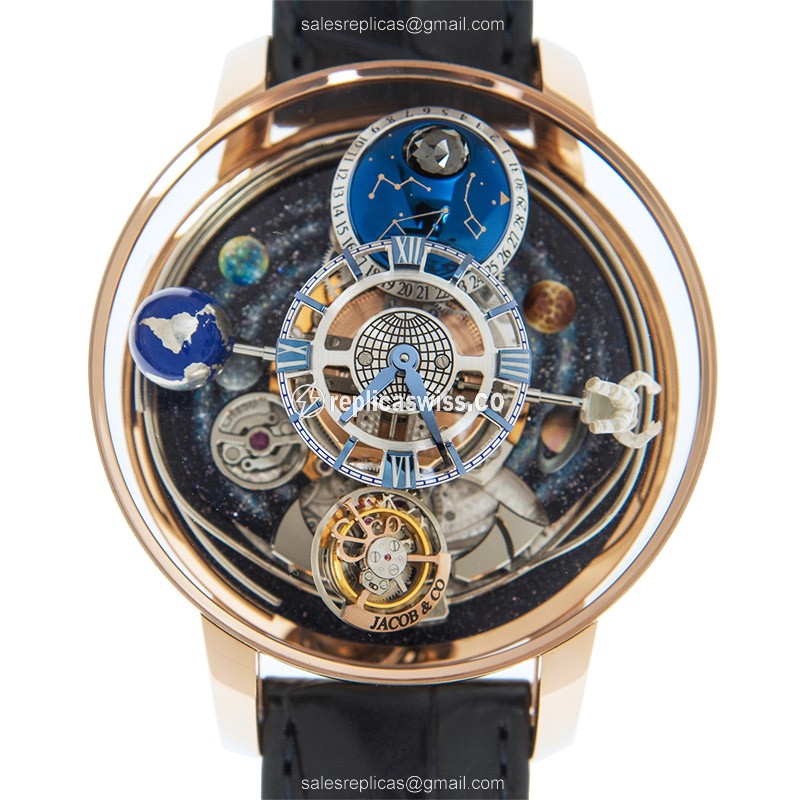 Exquisite Jacob & Co. AM500.40.ASTRO Replica with Manual Wind Movement & 18kt Gold Case Watch