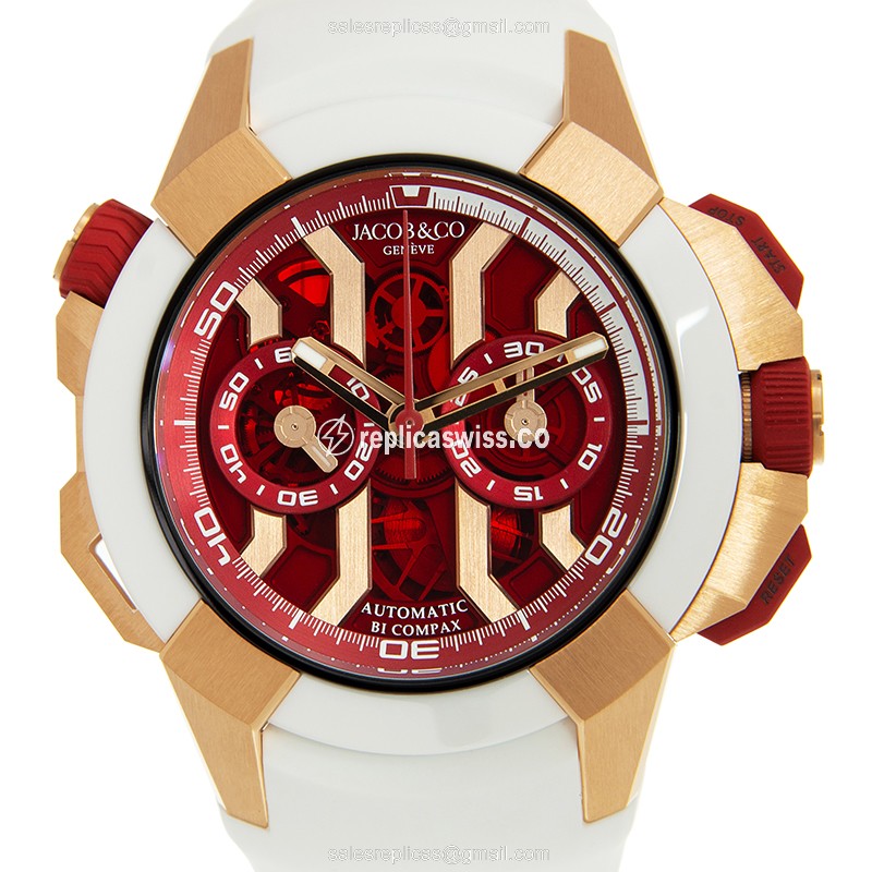 Exquisite Jacob & Co. EC313.42.SA.RR.FHB4D Replica in 18kt Rose Gold & Titanium, Automatic