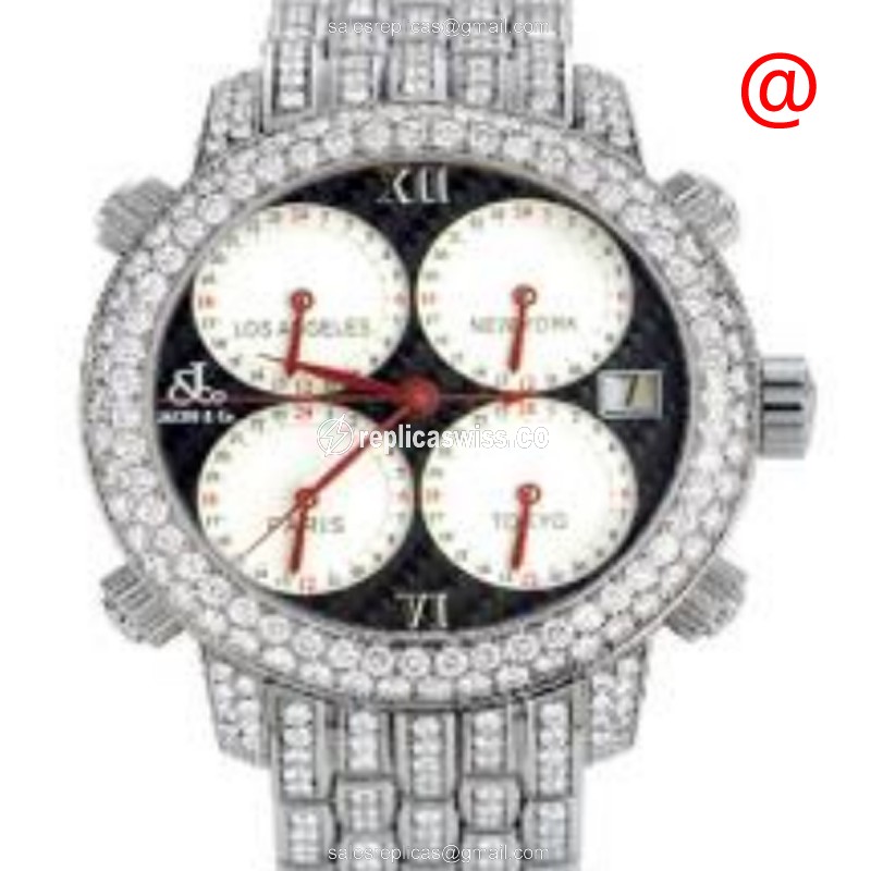 Exquisite Jacob & Co H24SSCFDC Replica Watch | Automatic Movement, Black Dial, Stainless Steel &
