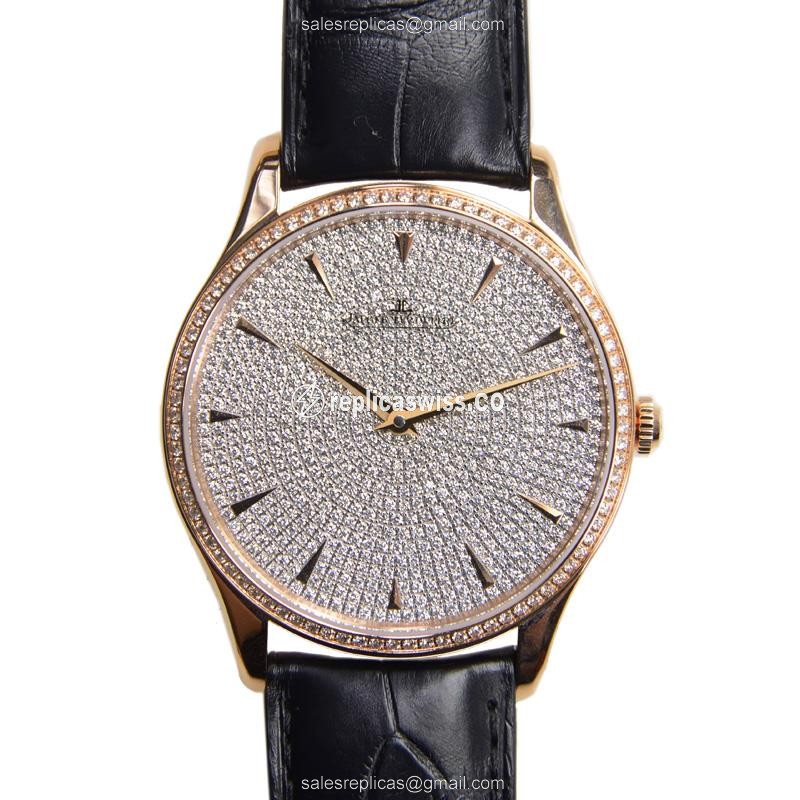 Exquisite Jaeger-Lecoultre Master Replica in 18kt Rose Gold, Automatic Movement & Silver Dial Watch
