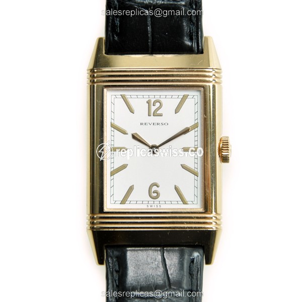 Exquisite Jaeger-Lecoultre Q2782521 Reverso | White Dial & 18kt Gold Case | Automatic Movement Watch