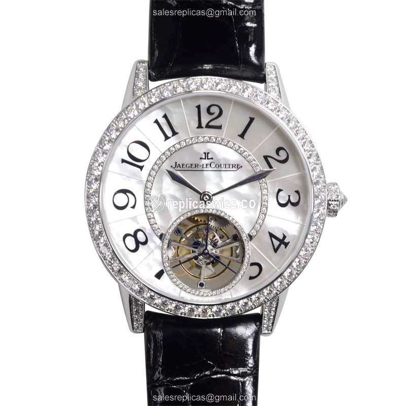Exquisite Jaeger-Lecoultre RENDEZ VOUS Replica in 18kt White Gold with Automatic Movement and