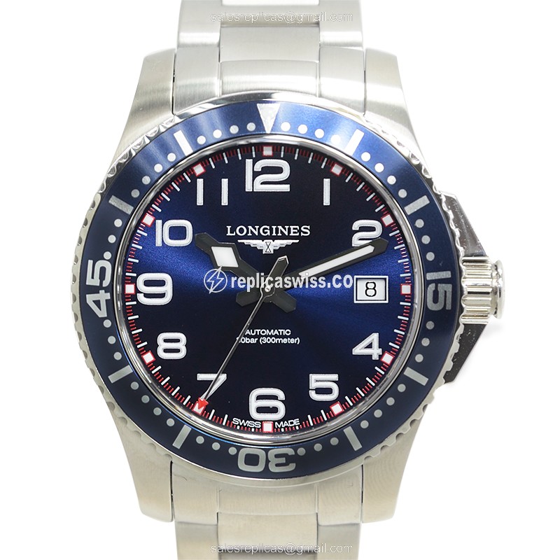 Exquisite Longines CONQUEST Replica, Automatic Movement, Stainless Steel Case & Blue Dial Watch