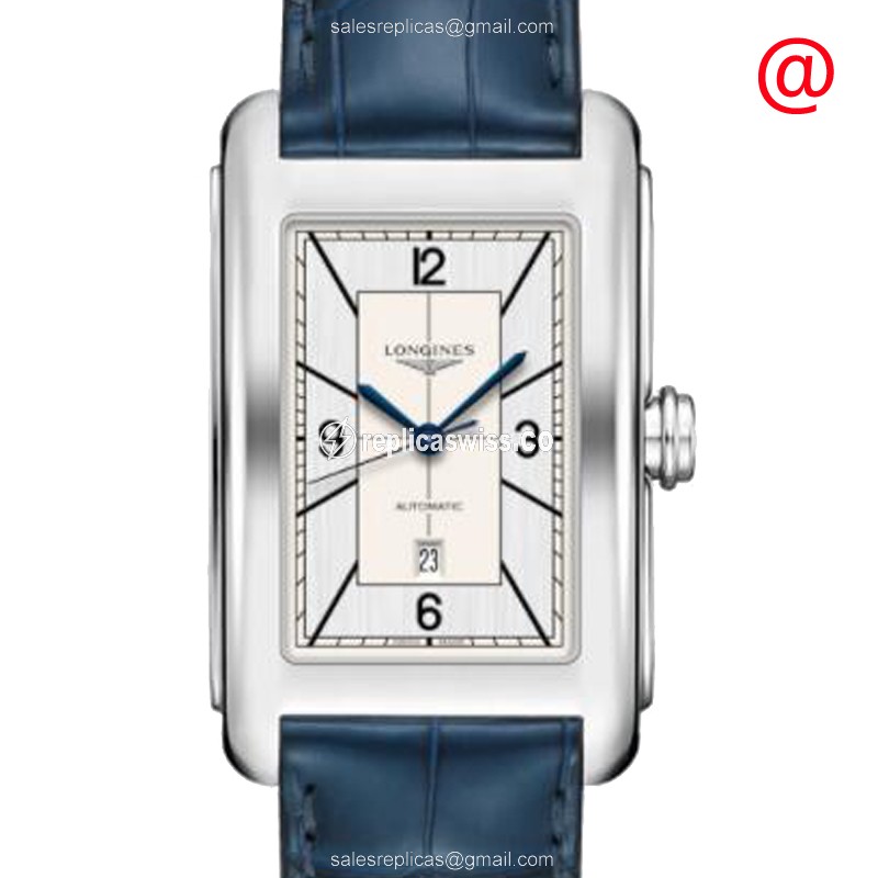 Exquisite Longines Dolce Vita Replica Watch | Automatic Movement, Silver Dial, Blue Alligator Strap