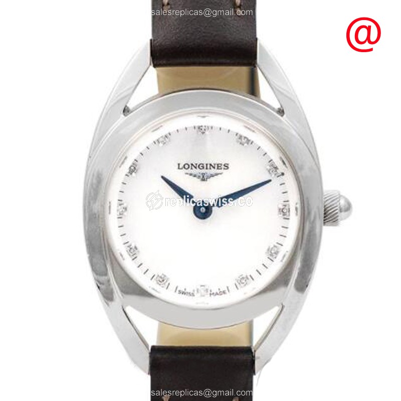 Exquisite Longines Equestrian Replica Watch | Automatic Movement, White Dial & Brown Alligator Strap
