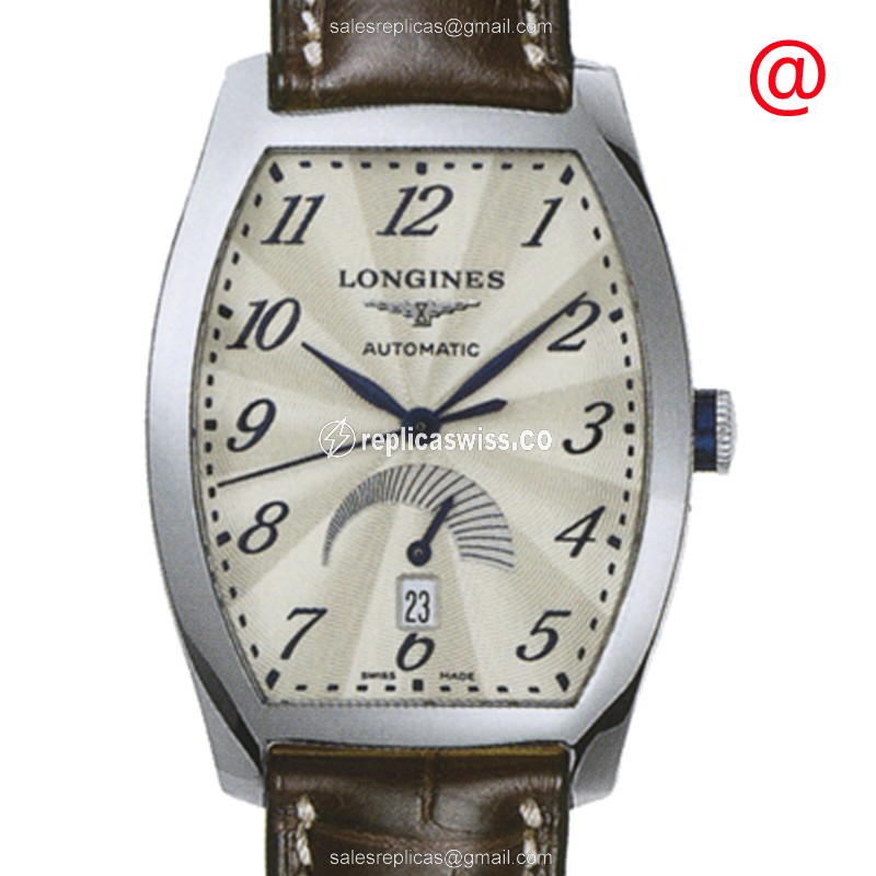 Exquisite Longines EVIDENZA Replica Watch | Automatic Movement, Silver Dial, Genuine Leather Strap
