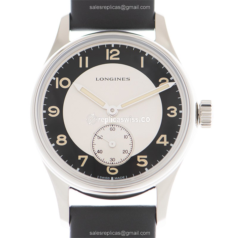 Exquisite Longines Heritage Classic Replica Watch in Black | Automatic Movement, Stainless Steel
