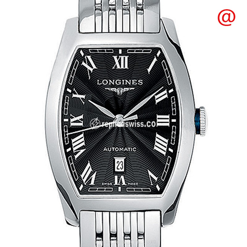 Exquisite Longines L2.142.4.51.2 Evidenza Replica with Automatic Movement Black Dial, Stainless