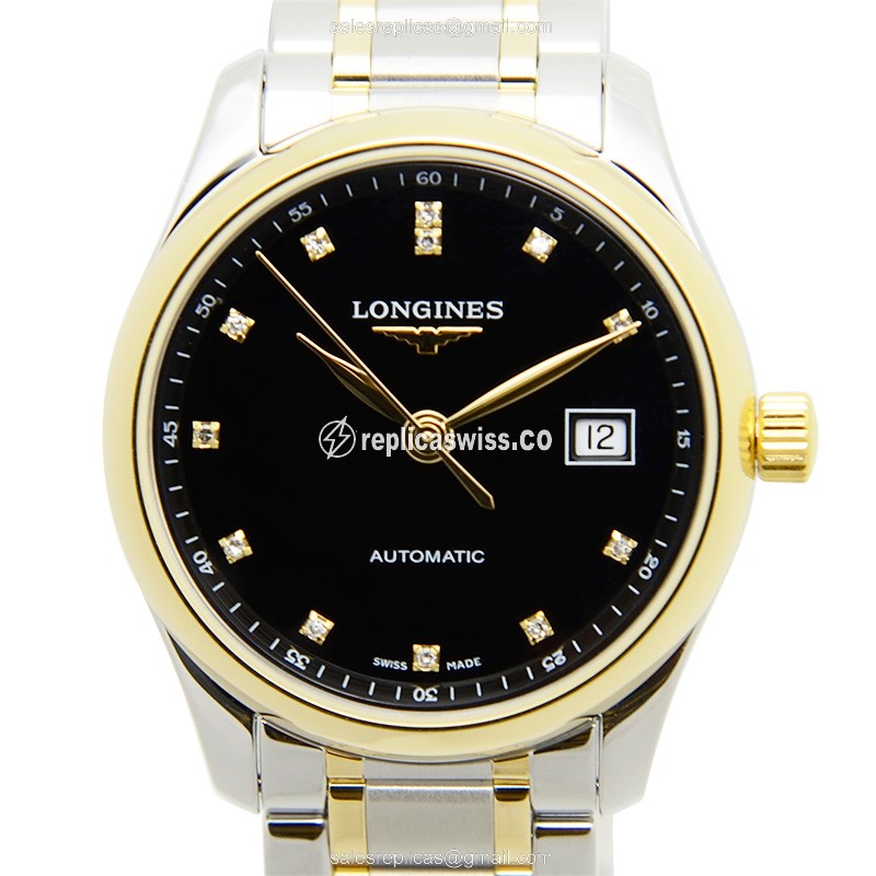 Exquisite Longines L2.257.5.57.7 Replica with Black Dial 18kt Steel Case Watch