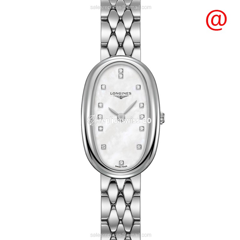 Exquisite Longines L2.305.4.87.6 Symphonette Quartz Watch with White Dial & Stainless Steel Strap