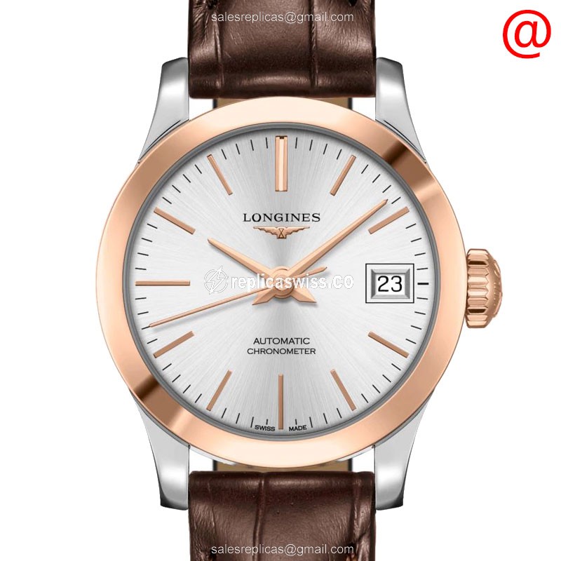 Exquisite Longines L2.320.5.72.2 Replica in 18kt Rose Gold & Steel with Automatic Movement and