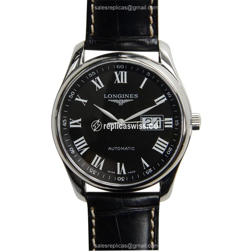 Exquisite Longines L2.648.4.51.7 Replica with Automatic Movement Stainless Steel Case, Black