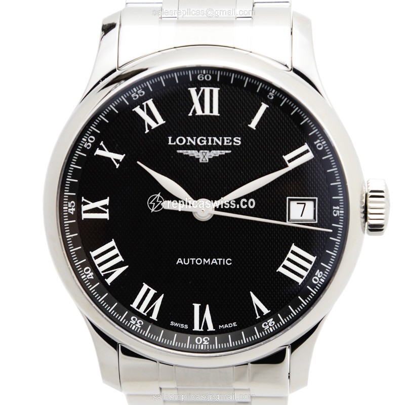 Exquisite Longines L2.689.4.51.6 Replica Watch | Automatic Movement | Black Dial | Stainless Steel
