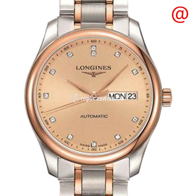Exquisite Longines L2.755.5.99.7 Replica Watch with Gold Dial 18kt Steel Case, Automatic