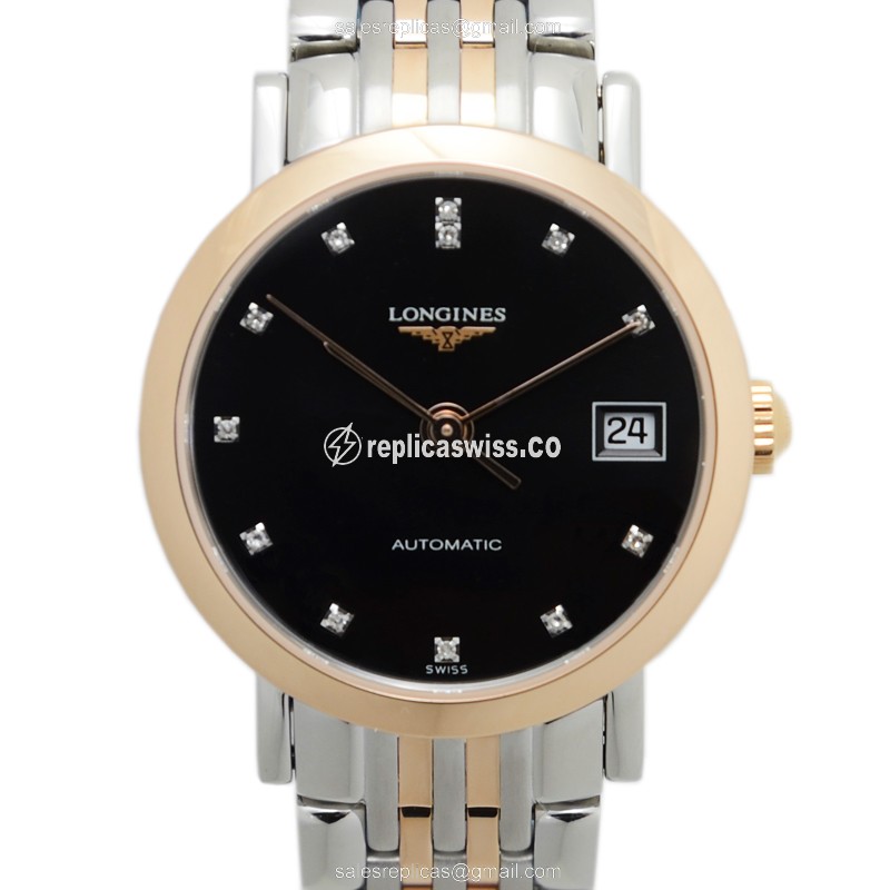 Exquisite Longines L4.309.5.57.7 Replica with Automatic Movement & 18kt Rose Gold Case Watch
