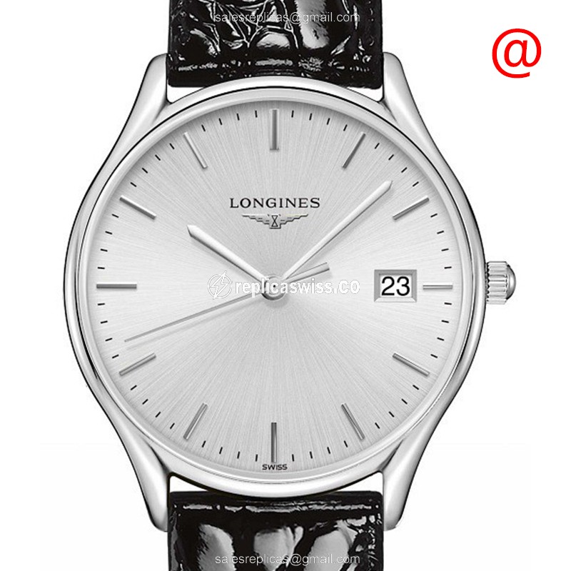 Exquisite Longines L4.359.4.72.2 Lyre Replica, Silver Dial, Leather Strap with Quartz Movement Watch
