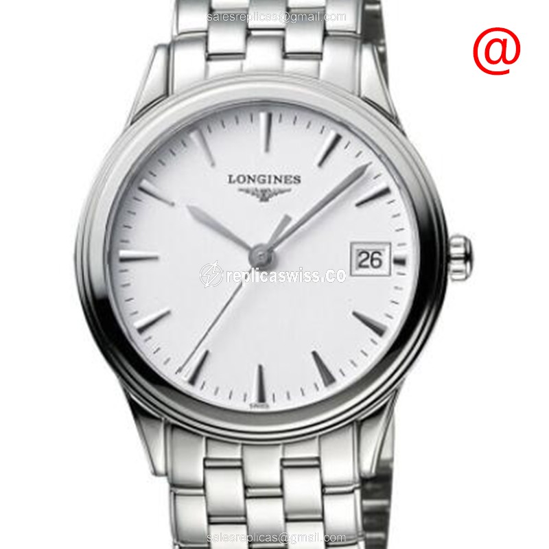 Exquisite Longines L4.774.4.14.6 Replica in Stainless Steel Case & White Dial Watch