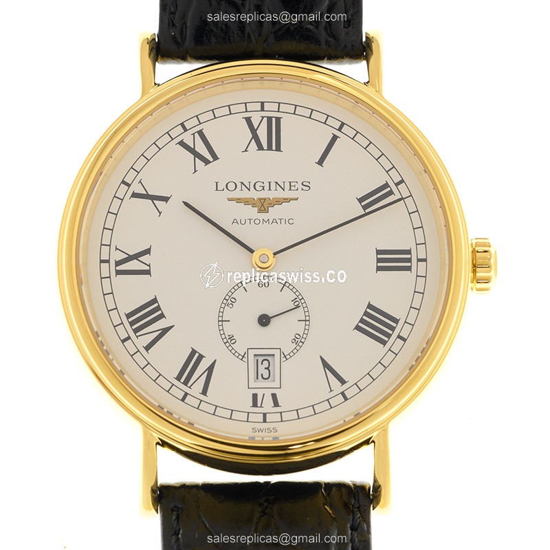 Exquisite Longines L4.905.2.11.2 Replica, Automatic Movement, Polished Gold & Stainless Steel Case