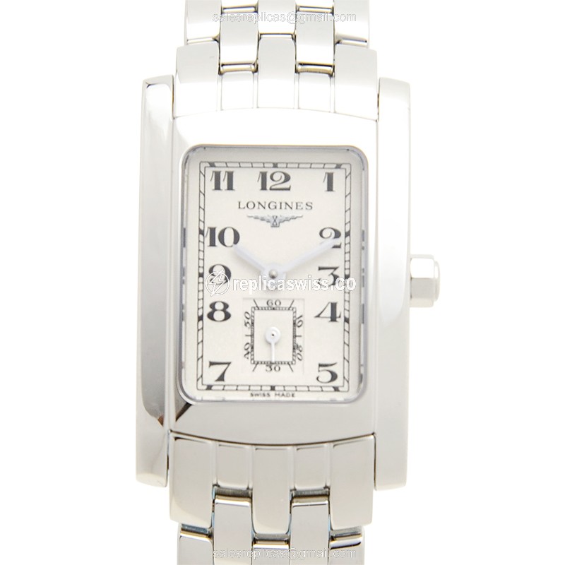 Exquisite Longines L5.155.4.73.6 Dolce Vita Replica with White Dial Stainless Steel Case Watch