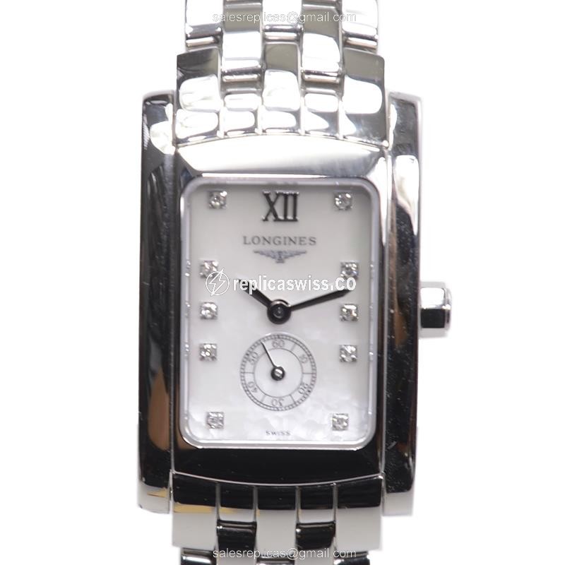 Exquisite Longines L5.155.4.84.6 Dolce Vita Replica in Stainless Steel with White Dial & Quartz