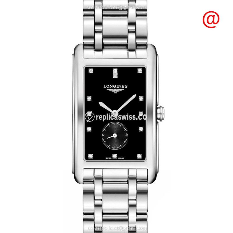 Exquisite Longines L5.755.4.57.6 Dolce Vita Replica | Black Dial, Stainless Steel Case & Strap Watch