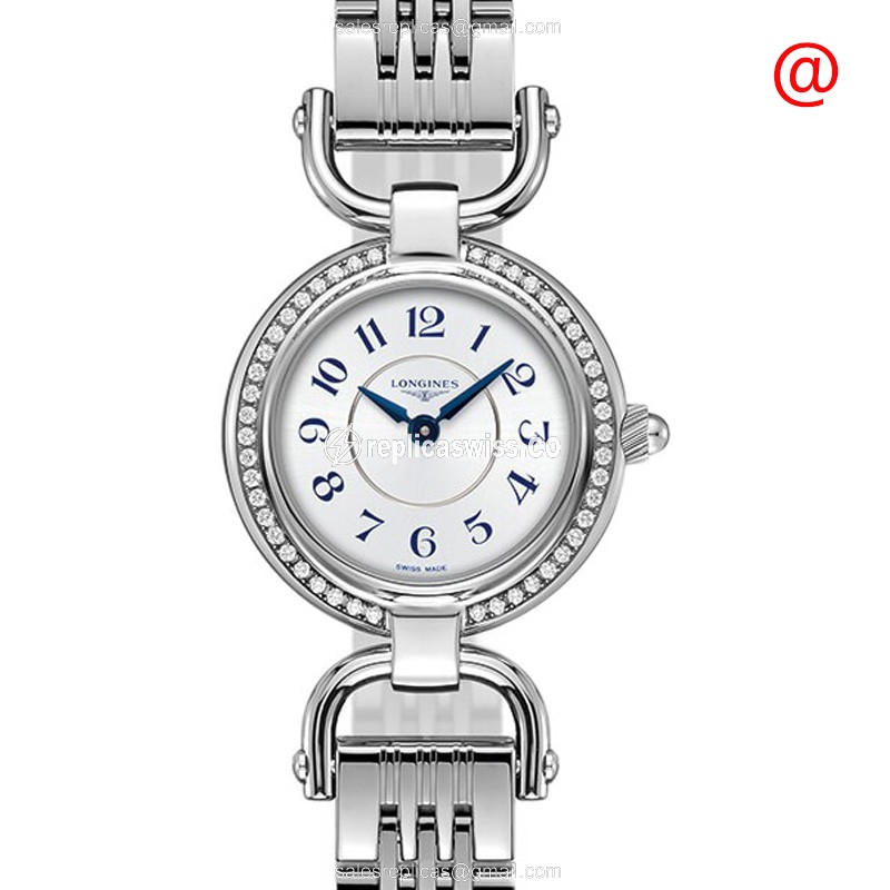 Exquisite Longines L6.129.0.73.6 Equestrian Replica Watch in Silver with Crystal Crystal & Steel