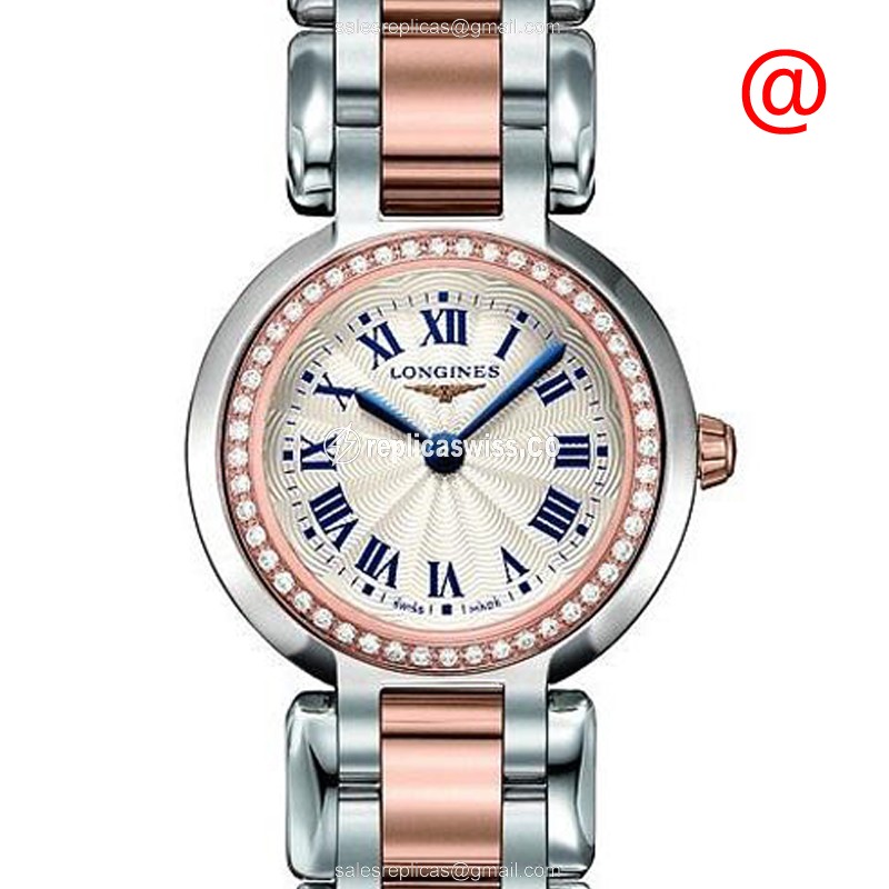 Exquisite Longines L8.109.5.79.6 Equestrian Quartz Replica, 18kt Rose Gold Case & Diamond Bezel