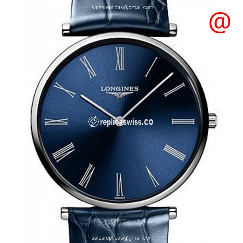 Exquisite Longines LA GRANDE Replica in Stainless Steel Case, Blue Dial, Automatic Movement Watch