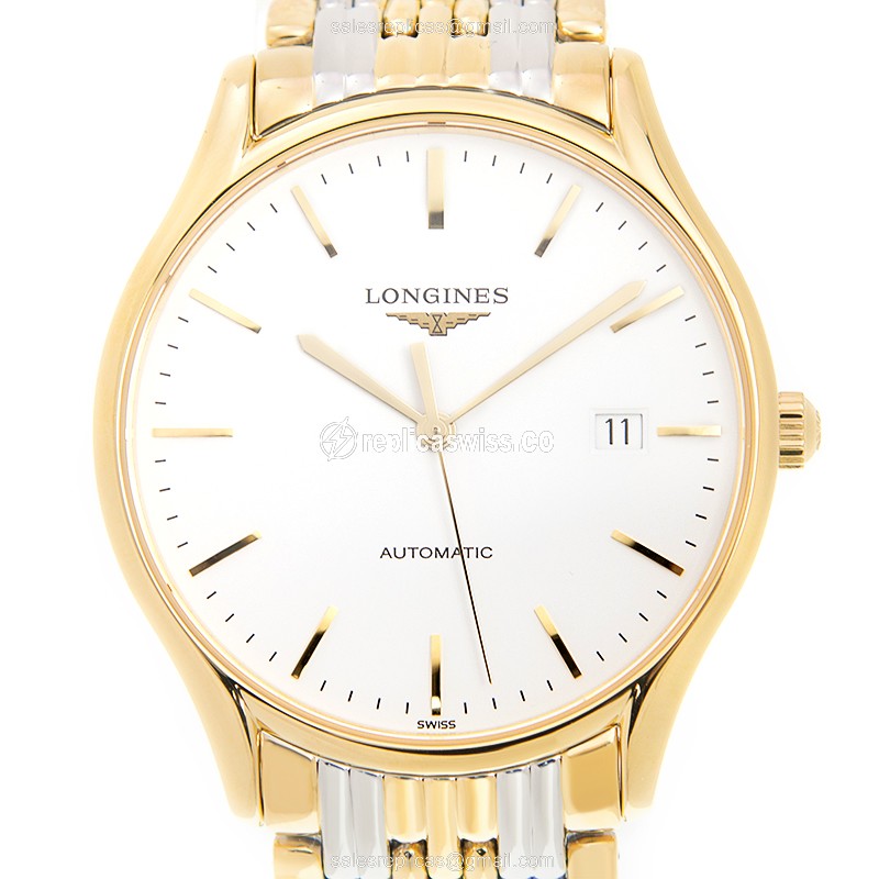Exquisite Longines Lyre Replica Watch with Automatic Movement Polished Gold 18kt Case