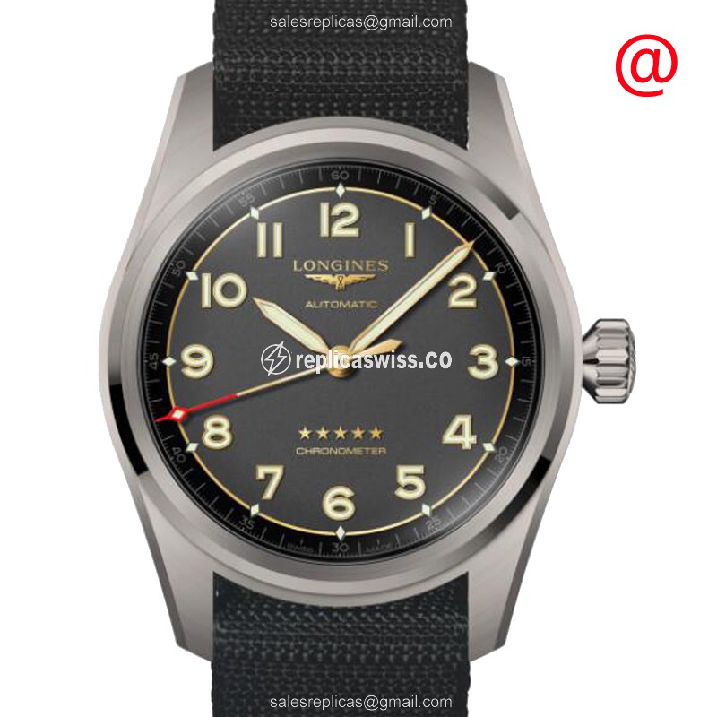 Exquisite Longines Spirit Replica in Black Titanium Case & Automatic Movement Watch