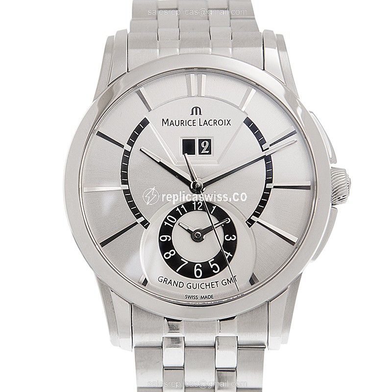 Exquisite Maurice Lacroix PT6238-SS002-130 PONTOS Replica, Automatic Movement, Silver Dial, Steel