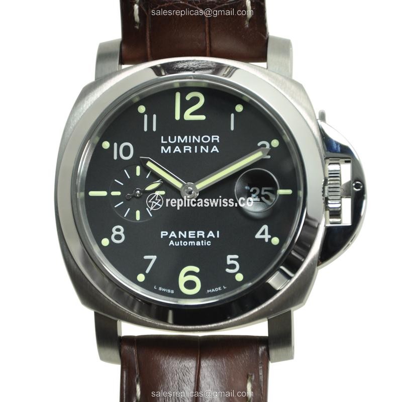 Exquisite Panerai LUMINOR Automatic Replica with Black Dial & Steel Case Watch