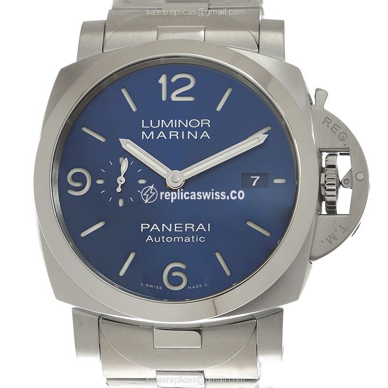 Exquisite Panerai Luminor Marina Replica | Automatic Caliber | Blue Steel Case Watch