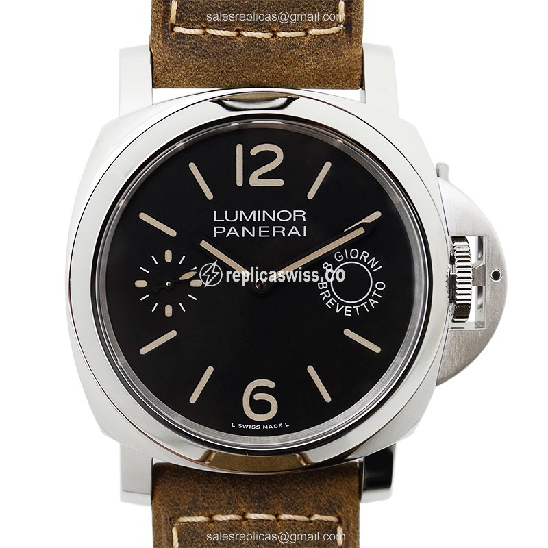 Exquisite Panerai LUMINOR Replica with Black Dial Automatic Movement, Crafted in Stainless